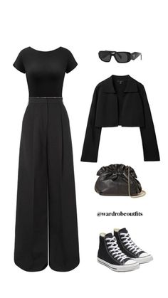 Black Clothes, Everyday Fashion Outfits, Casual Day Outfits, Quick Outfits, Easy Trendy Outfits, Modest Fashion Outfits, Business Casual Outfits