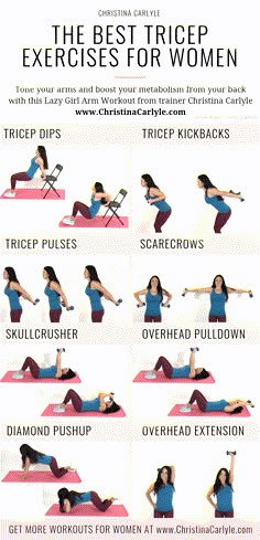 the best tricept exercises for women to do in less than 10 minutes or less