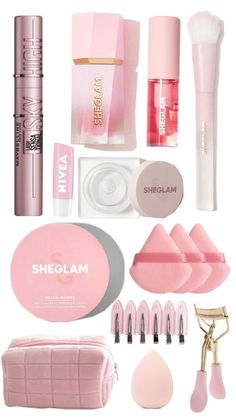 Sheglam pink 🎀 Makeup Products Sephora, Cute Makeup Looks, Body Makeup, Body Skin Care Routine, Sephora Makeup, Skin Tips, Setting Powder, Cute Makeup