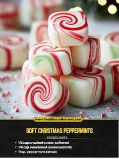 Christmas Desserts Truffles, Peppermint Recipes, Easy Candy Recipes, Bake Sale Recipes, Coconut Candy, Cream Candy