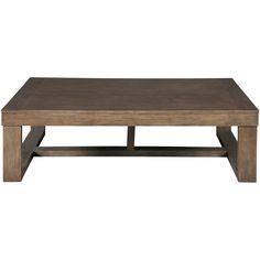 a wooden coffee table sitting on top of a white background