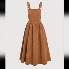 Shein Mod Women's Solid Color Suspender Dress Apricot Color I Wear A Women's Size 8/10 And It Fit Me Well. Just Not My Style. New With Tags Attached. Happy Poshing! Fitted Beige Casual Suspender Dress, Casual Fitted Beige Suspender Dress, Casual Brown Pinafore Dress For Fall, Spring Brown Pinafore Dress, Casual Sleeveless Brown Pinafore Dress, Casual Brown Sleeveless Pinafore Dress, Casual Brown Pinafore Dress For Summer, Casual Brown Pinafore Dress For Spring, Apricot Color