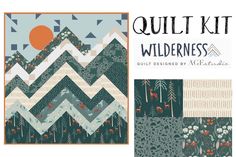 the quilt kit is designed to look like mountains