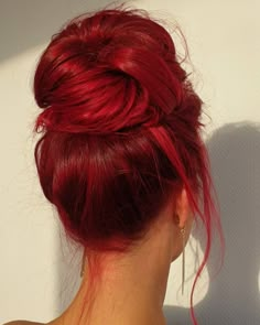 Bright Maroon Hair, Red Hair Dye On Blonde Hair, Vivid Red Hair Color, Red Hair Colour, Pelo Color Vino, Red Hair Looks, Red Hair Inspo, Wine Hair, Dyed Red Hair