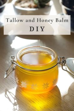 This tallow and honey balm recipe combines the healing properties of beef tallow and honey to hydrate, nourish, and protect the skin naturally, making it an excellent choice for those seeking a gentle and effective skincare solution. Whipped Tallow Honey Balm, Manuka Honey Tallow Balm, Tallow And Honey Face Cream, Tallow Salve Recipe, Beef Tallow Candles, Honey Tallow Balm, Tallow And Honey Balm, Tallow Honey Balm Recipe, Tallow Face Wash