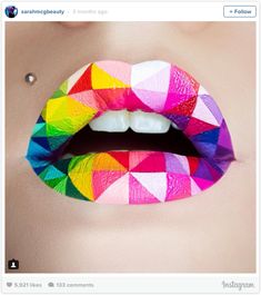 This look that makes you thankful for geometry class after all. Kristina Webb, Makeup Tricks