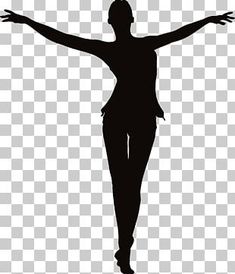 the silhouette of a woman with her arms spread out in front of her head and hands outstretched