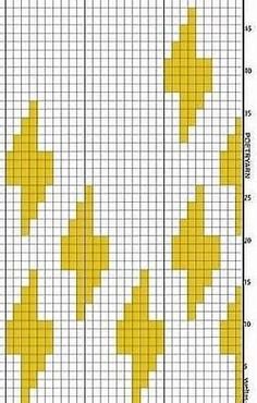 a cross stitch chart with yellow stars in the middle and one star at the bottom