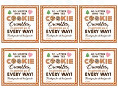 six printable cookie coupons with the words, no matter how to use them