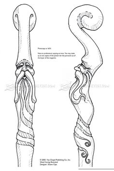 an image of two different types of medical instruments in black and white ink on paper