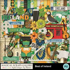 the best of ireland digital scrapping kit for st patrick's day is here