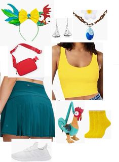 Hei Hei Disneybound, Maui Disneybound, Disney Bonding, Moana Disneybound, Disney Bounding Ideas, Dopey Challenge, Bday Outfits, Disney Bound Outfits Casual, Disney Trip Outfits