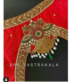 Aariwork Designs, Apr Vastrakala, Maggam Designs, Peacock Embroidery Designs, Bridal Blouses, Feather Embroidery