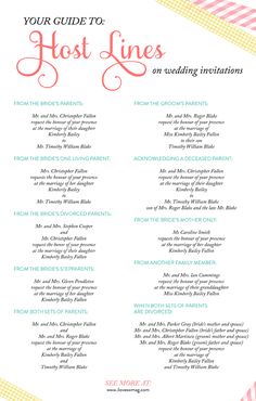 the ultimate guide to host lines on wedding programs