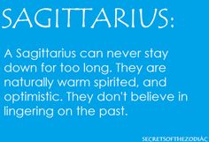 a blue background with the words sagittarius on it