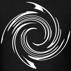 a black t - shirt with white swirls on it