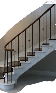 an image of a stair case that is painted white