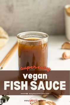 Brown broth in a clear glass jar. Marinating Tofu, Vegan Stir Fry Sauce, Vegan Fish Sauce, Yakisoba Recipe, Stir Fry Sauce Easy, Vegetarian Noodles, Stir Fry Sauce Recipe, Vegetarian Stir Fry