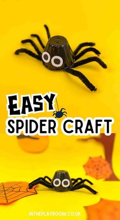 an easy paper spider craft for kids to make