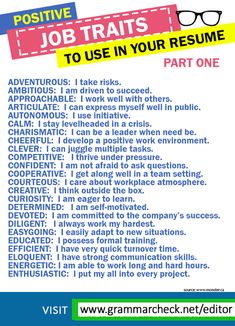 a poster with the words job tricks to use in your resume, part one on it