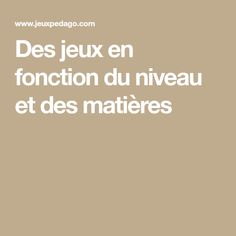 the words des jeux en fonction du niveau et des matieres