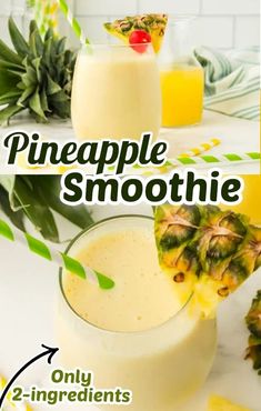 pineapple smoothie recipe with only 2 ingredients