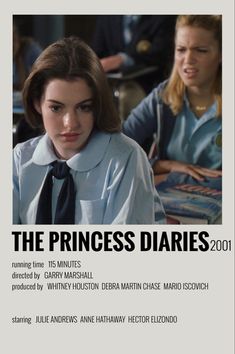 an advertisement for the princess diaries featuring two girls in school uniforms and one girl wearing a tie