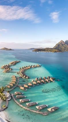 an aerial view of the resort and lagoons in borabuda island, borabuda national park