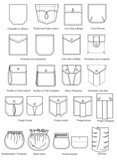 the instructions for how to make an origami bag with pockets and flaps in spanish