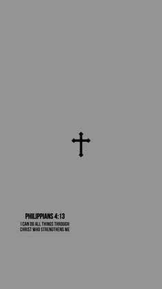 an image of a cross with the words philipians on it in black and white