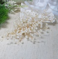 Large Pearl Starburst Bridal Hairclip Hair Clips Wedding, Large Hair Clip, Pearl Bridesmaid Jewelry, Beach Jewelry Boho, Bridal Jewelry Necklace, Gold Headpiece, Large Wedding, Bridal Hair Clip, Wedding Hair Clips