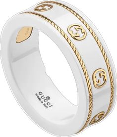 Gucci Gold Rings For Anniversary, Gucci White Gold Jewelry For Anniversary, Gucci Gold Fine Jewelry Rings, Luxury Hallmarked Gucci Rings, Gucci Rings For Anniversary, Luxury Gucci Wedding Rings, Classic Gucci Ring, Gucci Fine Jewelry Ring For Anniversary, Designer Gucci Yellow Gold Rings