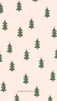 a christmas tree pattern on a pink background