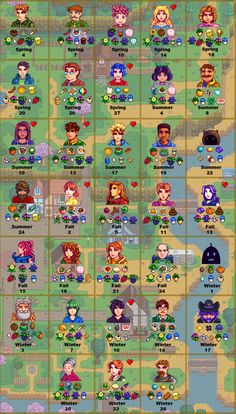 an image of a map with many different people on it, including the main characters