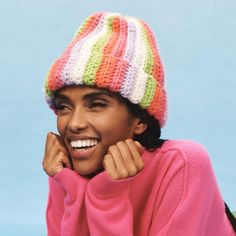 By Anthropologie Chunky Multicolor Beanie * Acrylic * Hand Wash * Imported Dimensions * 7.5"L Multicolor Beanie, Fair Isle Socks, Fuzzy Bucket Hat, Anthropologie Holiday, Antique Accessories, Pocket Scarves, Tartan Blanket, Striped Beanies, Striped Scarves