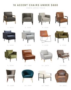 the different types of chairs that are available for sale on ebayr com, including one