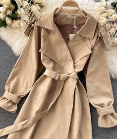 Stylish Coat Temperament Autumn And Winter Jacket P298Fabric: blendedColor: khaki, blackSize(cm): S, MS length 108 bust 100 waist 96 sleeve length 63M length 109 bust 104 waist 100 sleeve length 64 Fitted Khaki Outerwear With Stand Collar, Khaki Outerwear With Lapel Collar For Fall, Khaki Stand Collar Outerwear For Spring, Khaki Pea Coat With Pockets For Spring, Spring Stand Collar Khaki Outerwear, Spring Khaki Outerwear With Stand Collar, Trendy Khaki Outerwear With Stand Collar, Khaki Double-breasted Fall Blazer, Fall Khaki Double-breasted Blazer