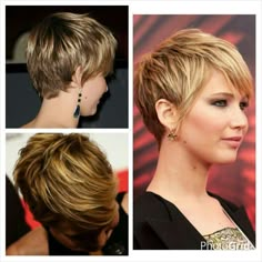 Pixie Haircut Jennifer Lawrence, Jennifer Lawrence Pixie Haircut, Jennifer Lawrence Short Hair Pixie, Graduated Hair, Short Haircuts For Women, Sassy Hair