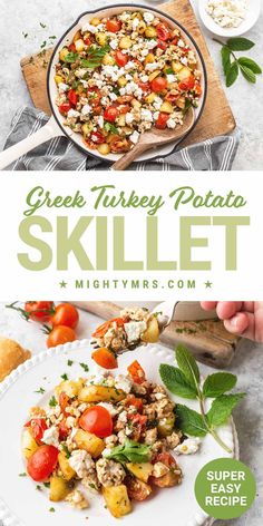 Greek Turkey Potato Skillet