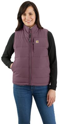 Layer up for cool weather in this Carhartt Women's Rain Defender Relaxed Fit Midweight Utility Vest. This vest is designed to be reversible for a custom fit. Stay warm in wind, rain and cold temperatures with this vest's sherpa fleece lining and recycled synthetic insulation. The relaxed fit of this vest offers a little extra room for easy movement. Shop more Carhartt cold weather gear today. Vest is made from 4.5 oz., 100% silicone-coated nylon to protect against rain and wind Reversible sherpa Carhartt Logo, Utility Vest, Cold Weather Gear, Carhartt Womens, Plus Size Outerwear, Light Rain, Tractor Supply, Cool Weather, Sherpa Lined