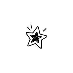 a black and white drawing of a star