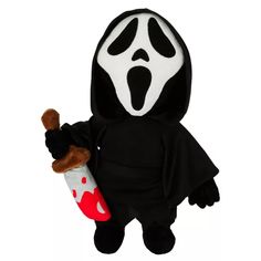 Ghost Face Plush - Spencer's Horror Room, Face Decoration, Toy Toy, Face Face, Scary Costumes, Thriller Movie, Fun World, Ghost Face, Ghost Faces