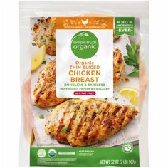 Kroger - Simple Truth Organic® Thin Sliced Chicken Breasts, 32 oz Chicken Breast Tenderloins, Frozen Meat, Tender Chicken Breast, Your Shopping List, Frozen Chicken, Boneless Skinless Chicken Breast, Nutrition Advice, Usda Organic, Mediterranean Recipes