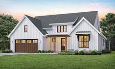 this is an artist's rendering of the farmhouse style house plans for small homes