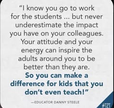 a quote from the teacher on how to be an effective person for your child's education