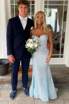 This dress features a stunning Royal Blue color with sequin material, perfect for making a statement. The form-fitting mermaid silhouette is complemented by delicate spaghetti straps and a zip-up back. This full length dress is sure to turn heads. Sheri Hill Dress, Mermaid Gown Prom, Prom Dress Inspo, Light Blue Prom Dress, Prom Dress Inspiration, Cute Prom Dresses, Mermaid Silhouette, Full Length Dress, Green Sequins