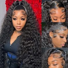 PRICES MAY VARY. 💕 Lace Front Wigs Human Hair Material: 200 Density 13x4 Deep Wave Lace Front Wigs Human Hair Curly Wig,Gotten From Healthy Young Girls,Full and Thick,Ear to Ear Natural Hairline,Soft and Bouncy,Long-Term Use with Normal Care Can also Maintain the Hair 💕 HD Lace Blends Perfectly: HD Lace Front Wigs Human Hair Pre Plucked with Baby Hair Glueless Human Hair Wig for Women ,Swiss HD Lace,Soft and Breathable, Invisible,Suitable for All Skin Colors 💕 100% Human Hair Lace Front Wigs: Deep Wave Skunk Stripe, Curly Human Hair Wig Styles, Wig Styles Curly Hair, Amazon Curly Wigs, Curly Lace Wig Styles, Body Wave Hair Weave Sew Ins, Curly Lace Front Wigs Hairstyles, Curly Wig Hairstyles Black Women, Curly Wig Hairstyles