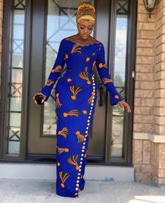 Muna African Print DressAfrican clothing for women African | Etsy Ankara Maxi Dress, African Party Dresses, Ankara Clothing, Long African Dresses, Ankara Dress Styles, African Prom Dresses, African Dresses Modern, Ankara Gown Styles, African Wear Dresses