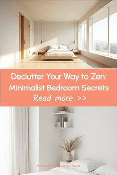 Minimalist bedroom with clean surfaces and organized storage solutions showcasing decluttering techniques Minimalist Bedroom Decor, Zen Zone, Bedroom Oasis, Sanctuary Bedroom, Calming Colors, Light And Space, Functional Furniture, Sustainable Lifestyle, Neutral Palette