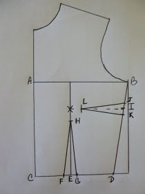 the diagram shows how to draw a vest